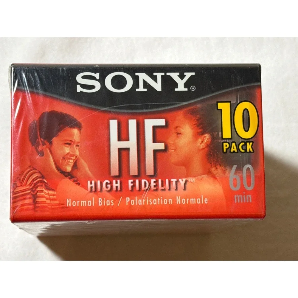 Sony HF 60 High Fidelity Normal Bias Type I Audio Cassette Tapes 10 Pack Sealed